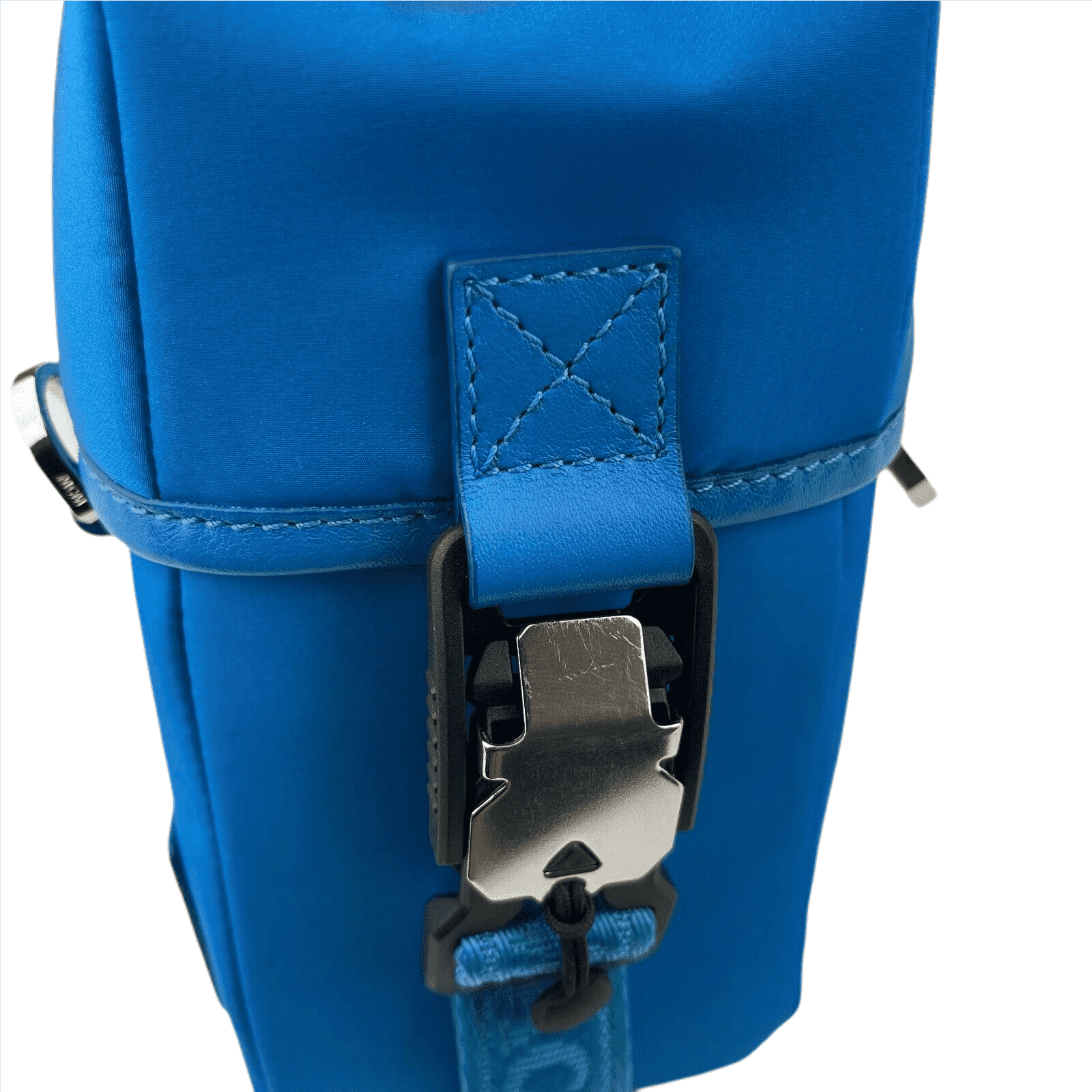 MCM Women's Blue Nylon Mini Flap Pouch Shoulder Waist Bag Size ONE SIZE - 4 Thumbnail