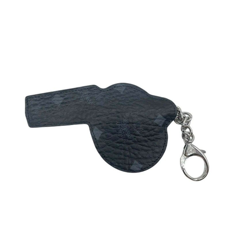 MCM Women's White/Green Leather Black Visetos Whistle Charm Key Size ONE SIZE - 2 Thumbnail