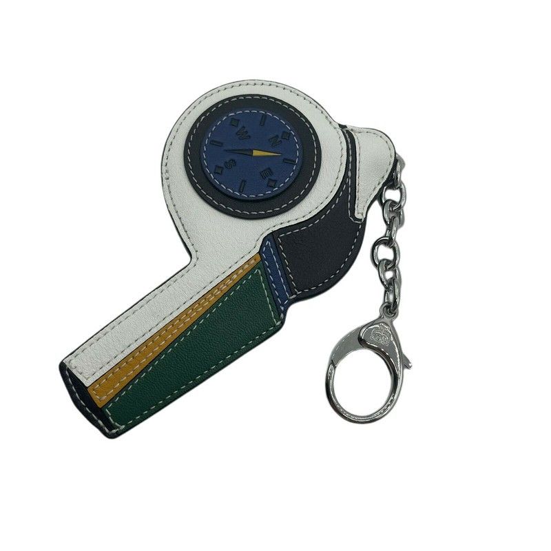 MCM Women's White/Green Leather Black Visetos Whistle Charm Key Size ONE SIZE - 5 Thumbnail
