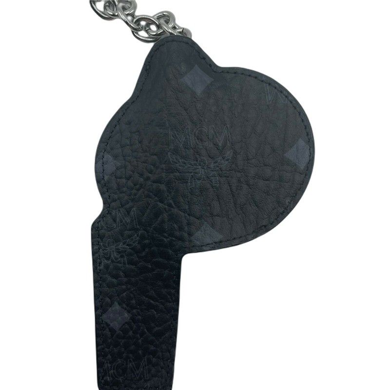 MCM Women's White/Green Leather Black Visetos Whistle Charm Key Size ONE SIZE - 3 Thumbnail