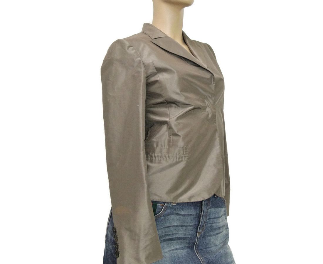 Gucci Women's Taffeta Top Basic Jacket Blazer (38 IT) Size XS / US 0-2 / IT 36-38 - 6 Thumbnail
