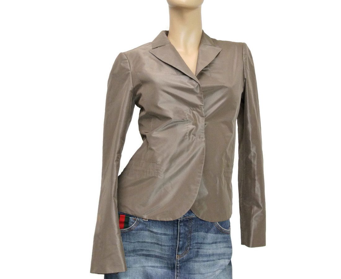 Gucci Women's Taffeta Top Basic Jacket Blazer (38 IT) Size XS / US 0-2 / IT 36-38 - 3 Thumbnail