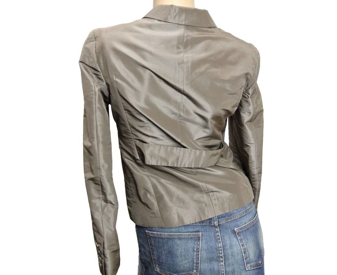 Gucci Women's Taffeta Top Basic Jacket Blazer (38 IT) Size XS / US 0-2 / IT 36-38 - 7 Thumbnail