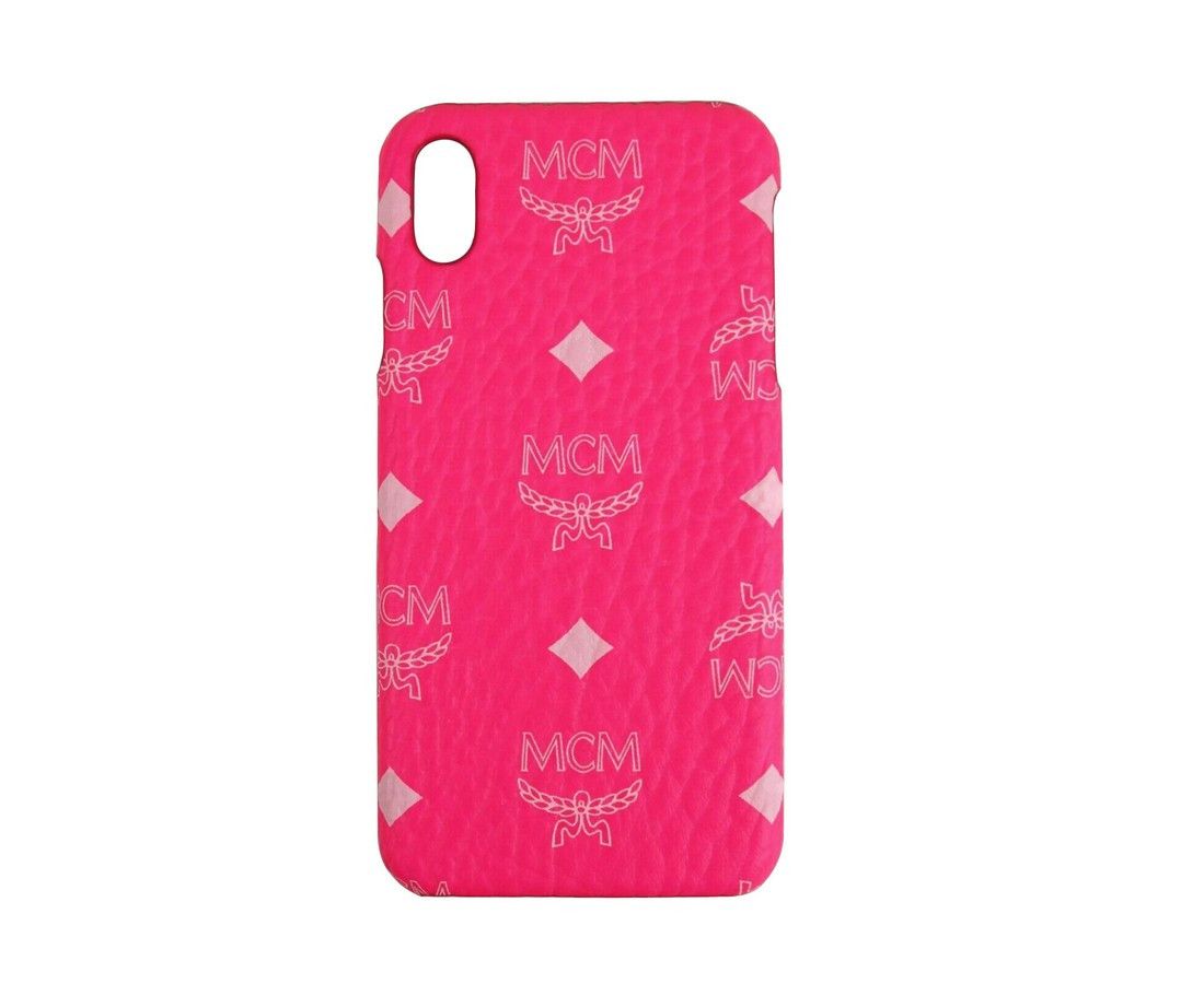 MCM Unisex Neon Pink Visetos IPhone XS Max Cell Phone Case Size ONE SIZE - 2 Thumbnail