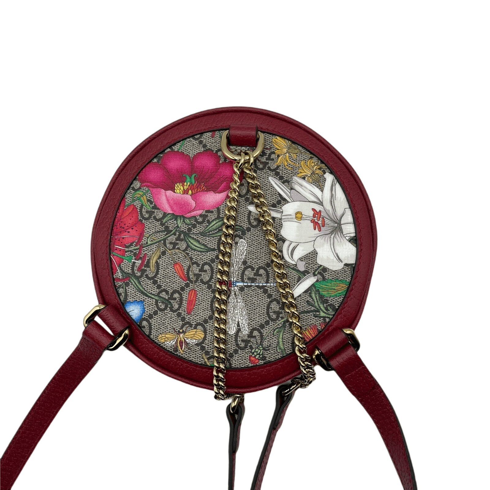 Gucci Ophidia Supreme GG Canvas Floral Round Backpack with Red Size ONE SIZE - 5 Thumbnail