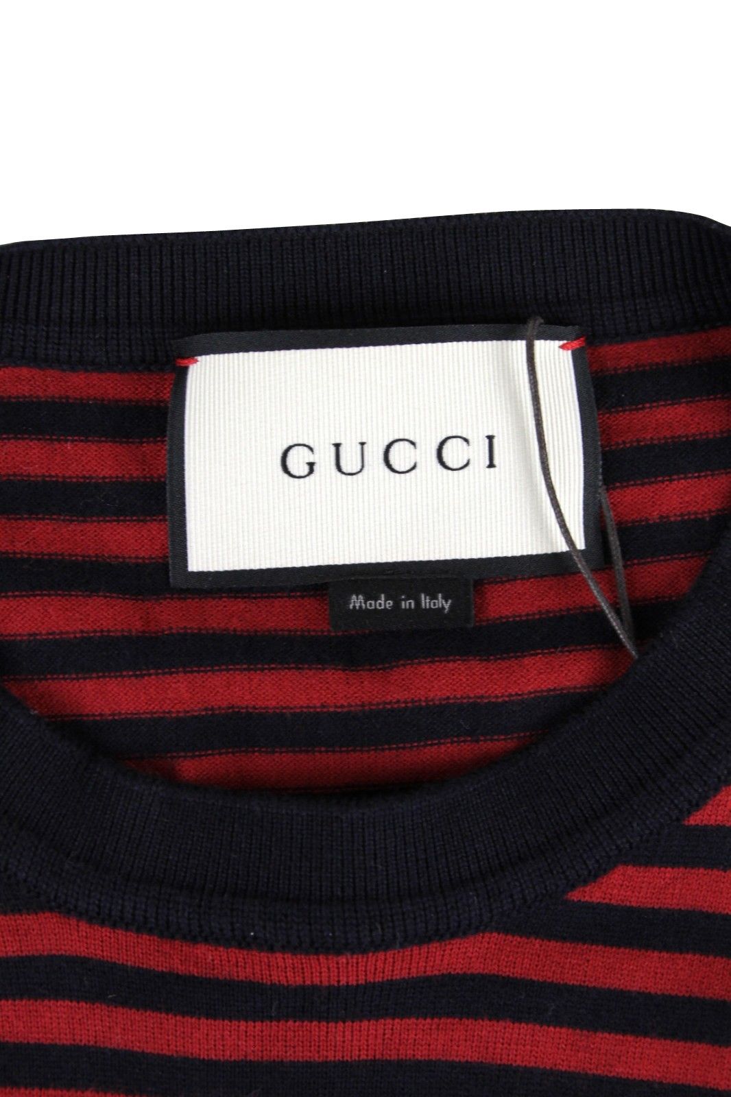 Gucci Men's Black / Red Striped Cashmere Cotton Pullover Sweater Size US S / EU 44-46 / 1 - 5 Thumbnail