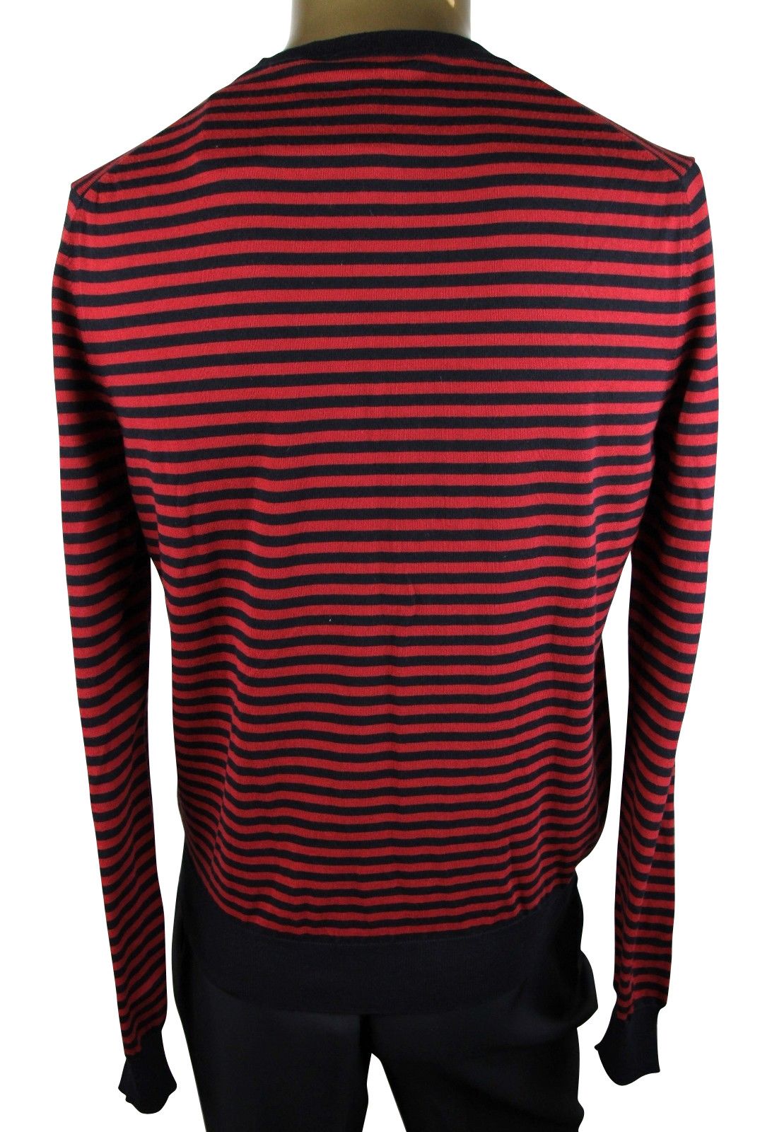 Gucci Men's Black / Red Striped Cashmere Cotton Pullover Sweater Size US S / EU 44-46 / 1 - 4 Thumbnail