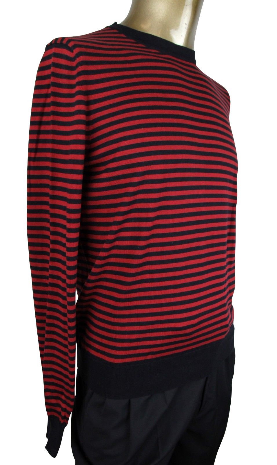 Gucci Men's Black / Red Striped Cashmere Cotton Pullover Sweater Size US S / EU 44-46 / 1 - 2 Thumbnail