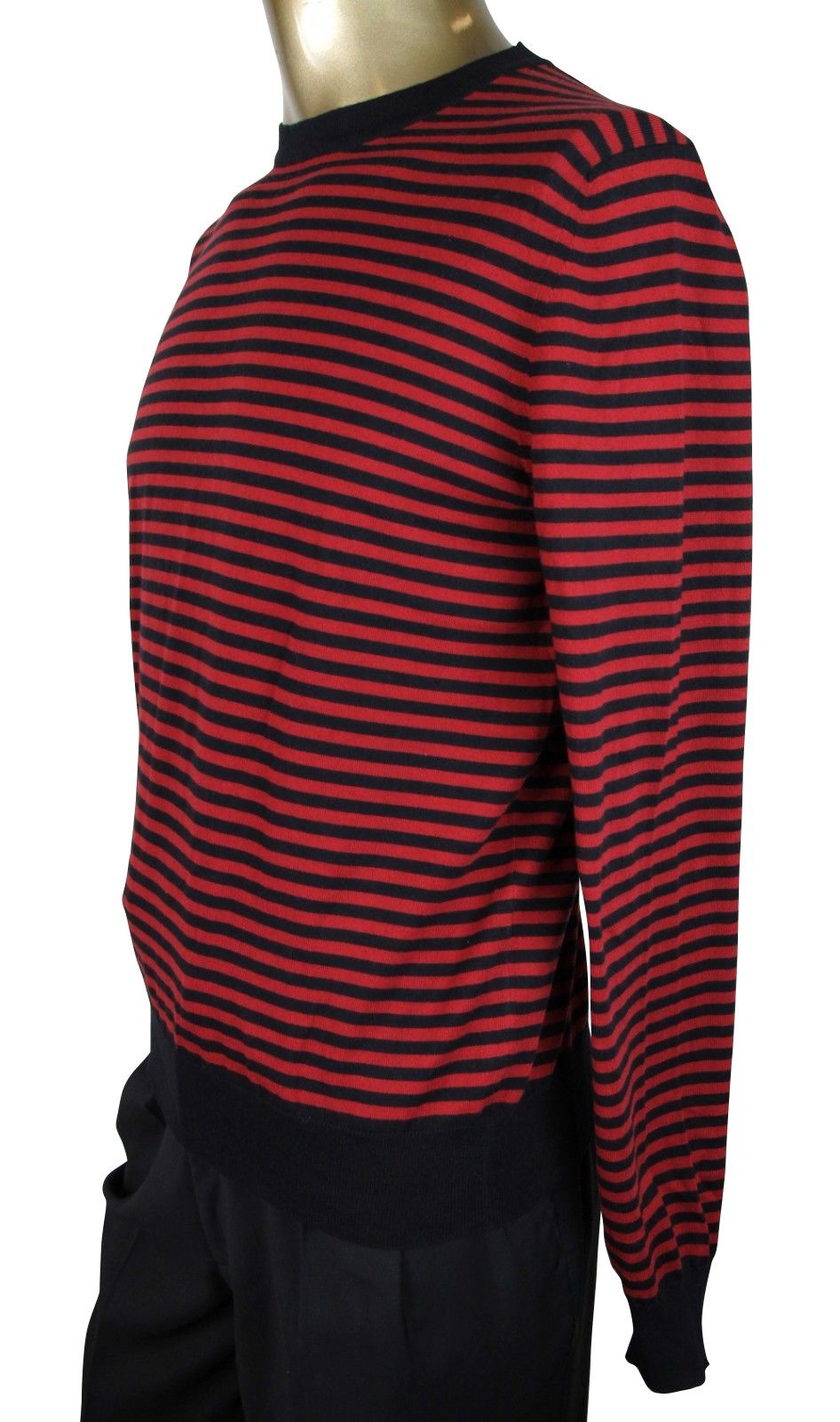 Gucci Men's Black / Red Striped Cashmere Cotton Pullover Sweater Size US S / EU 44-46 / 1 - 3 Thumbnail