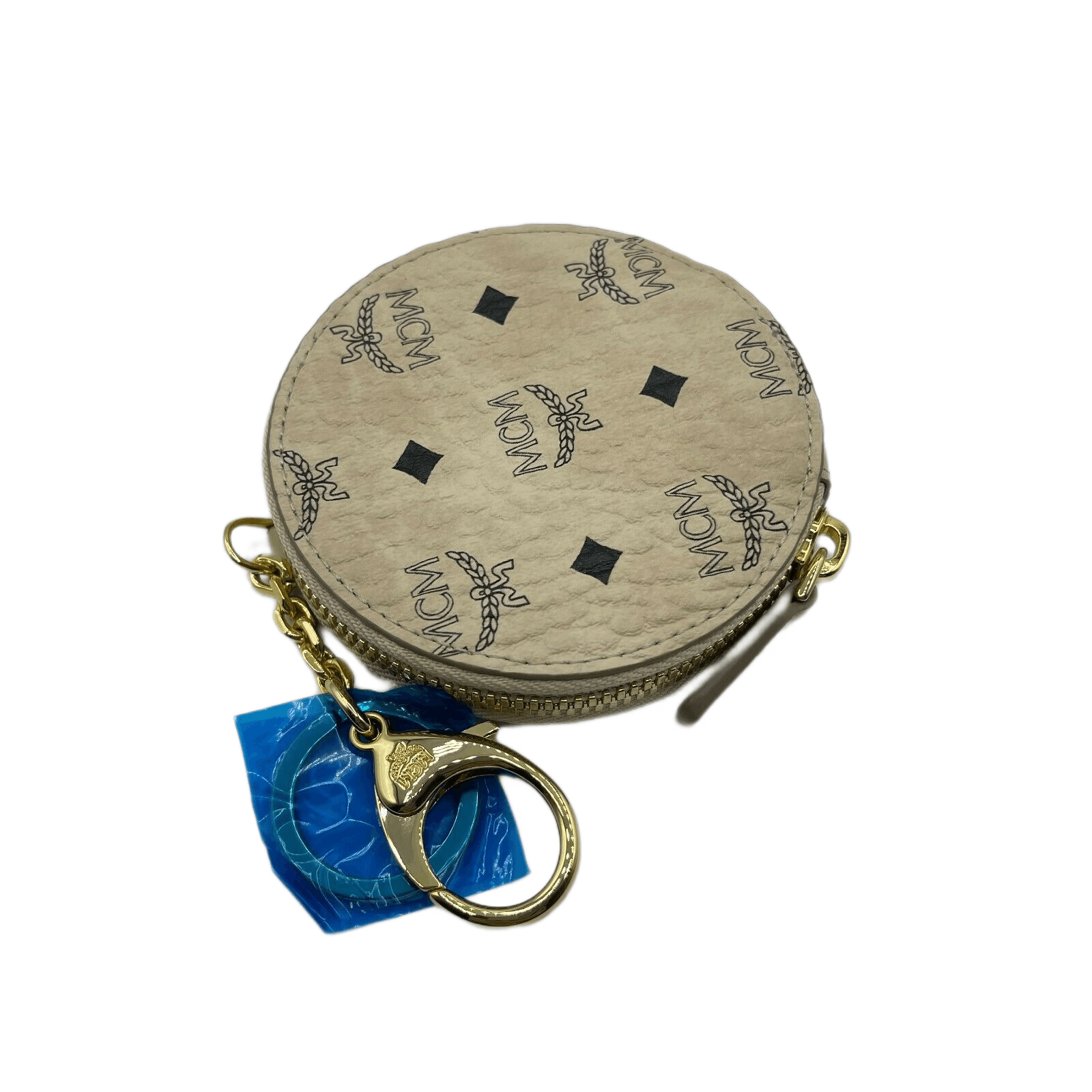 MCM Beige Coated Canvas Visetos Zip Around Coin Purse Size ONE SIZE - 3 Thumbnail