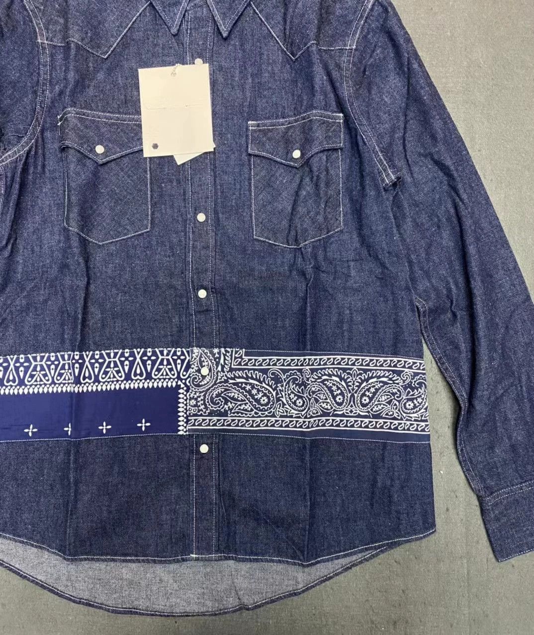 Visvim visvim SS Bandana Border Shirt One Wash Size US L / EU 52-54 / 3 - 4 Thumbnail