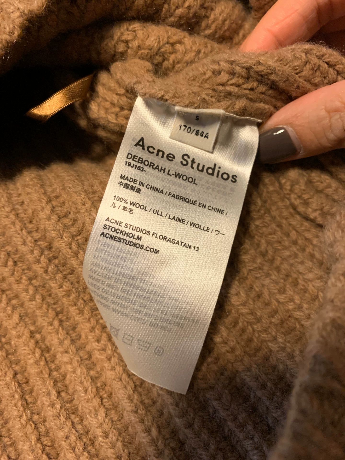 Acne Studios acne classic dark v caramel sweater - -DMC Size US S / EU 44-46 / 1 - 4 Thumbnail