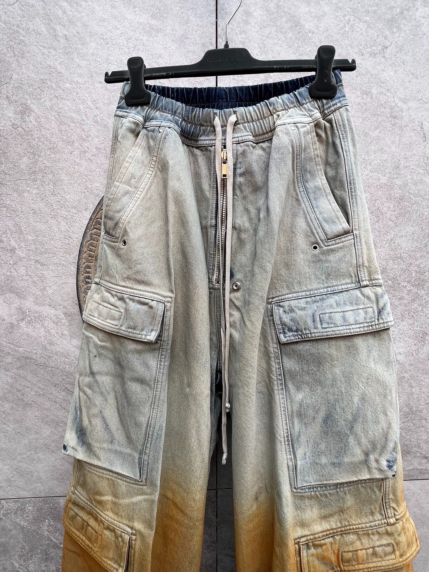 Rick Owens Rick Owens 24s two-color gradient wide-leg trousers -DMC Size US 28 / EU 44 - 5 Thumbnail