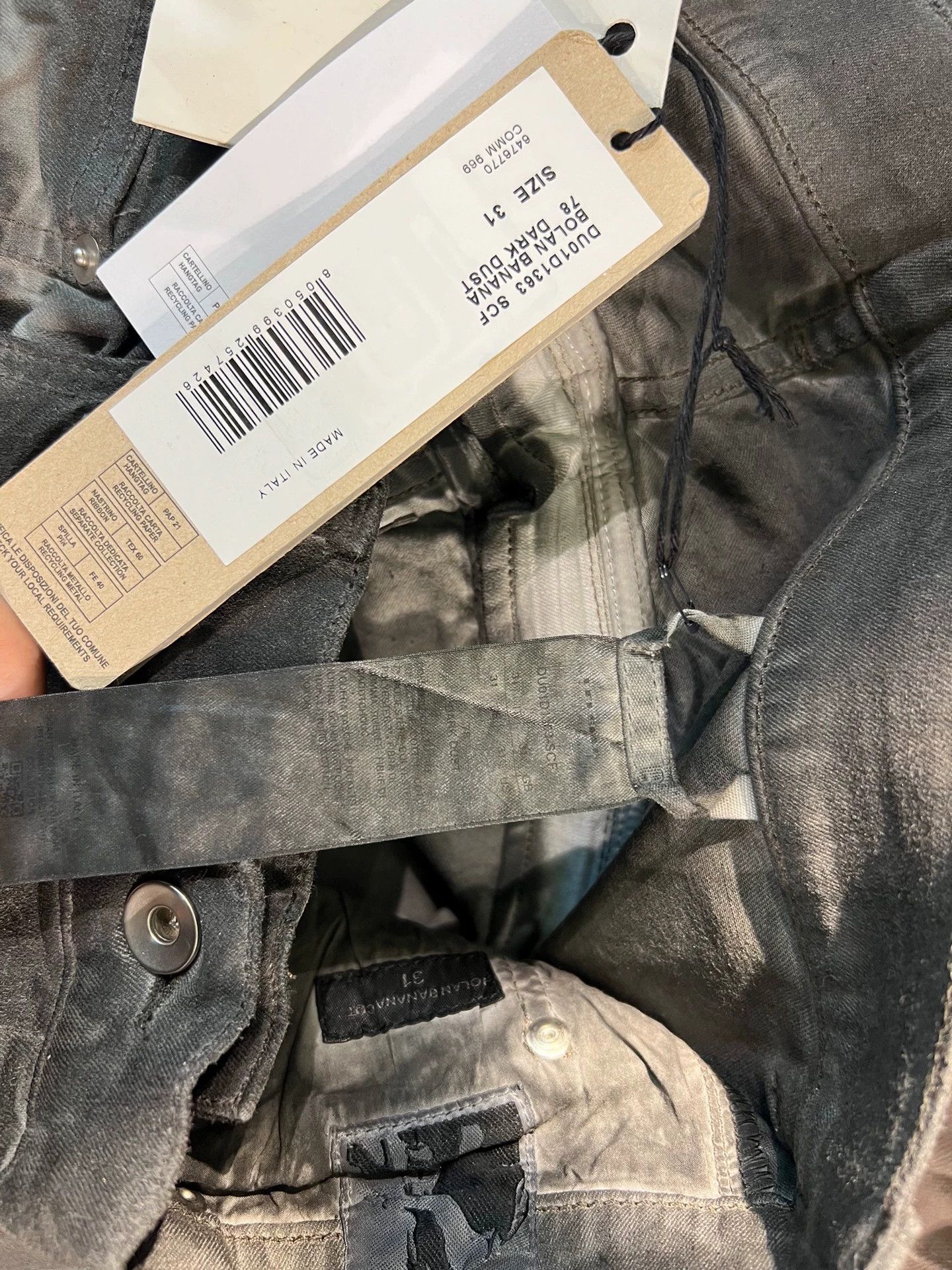 Rick Owens Rick Owens 24s dark micro-pull high waist trousers -DMC Size US 31 - 6 Thumbnail