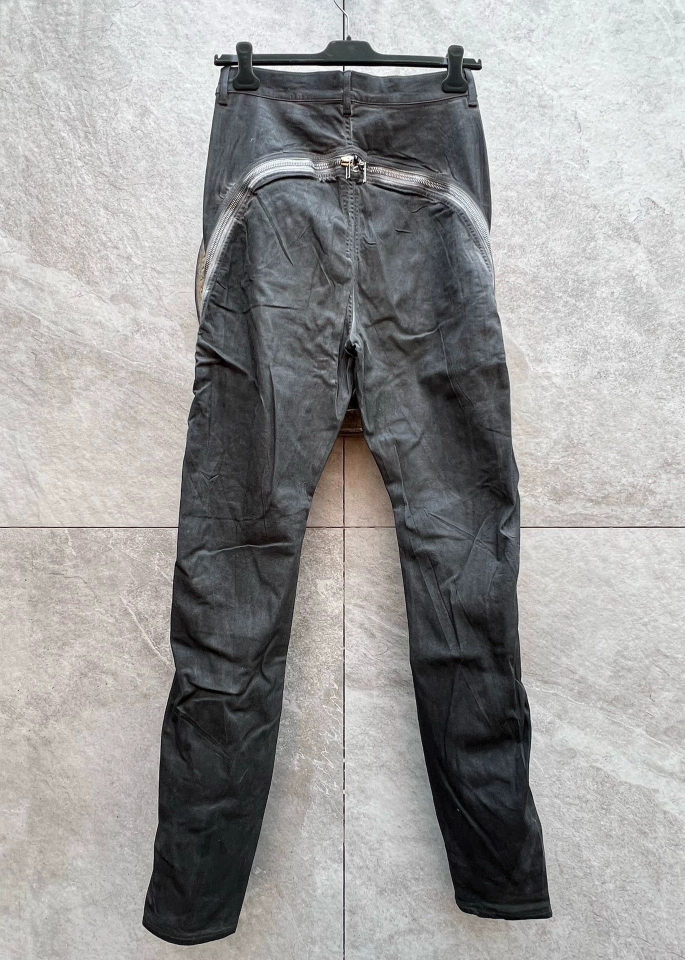 Rick Owens Rick Owens 24s dark micro-pull high waist trousers -DMC Size US 31 - 2 Thumbnail