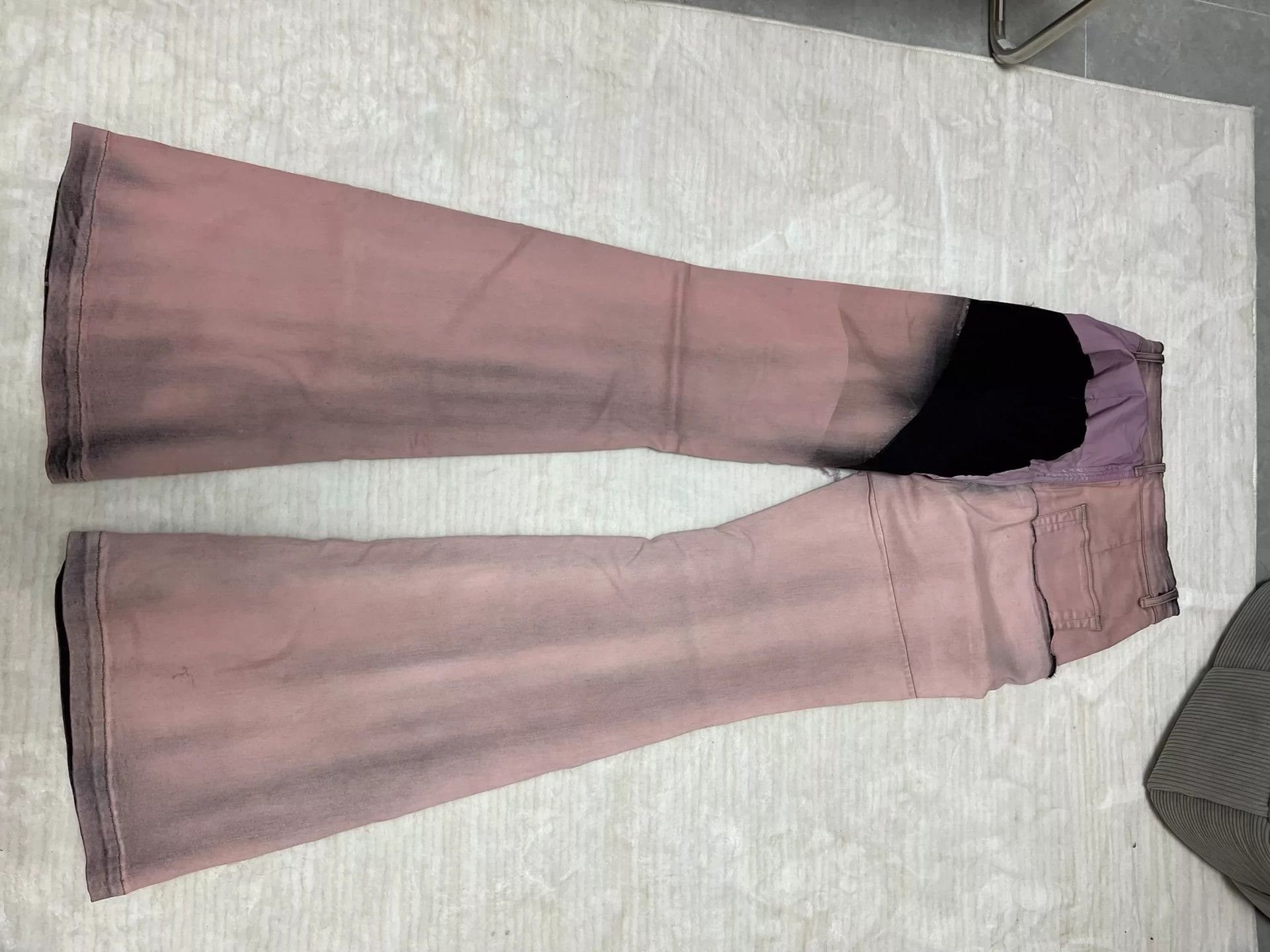 Rick Owens RICK OWENS DRKSHDW men's EDFU pink collage jeans -DMC Size US 31 - 4 Thumbnail
