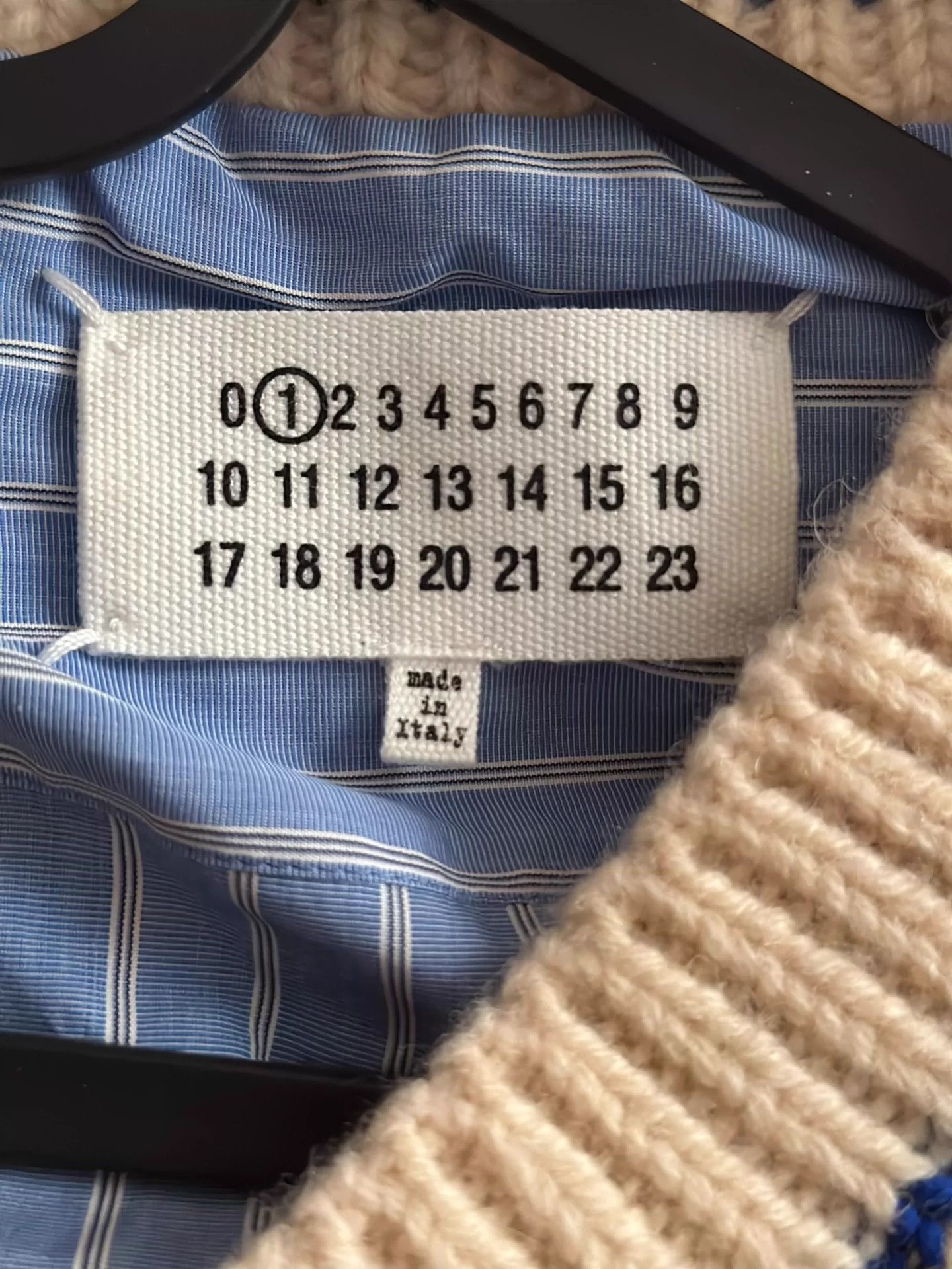 Maison Margiela Maison Margiela Knitted Patchwork Striped Shirt Lining -DMC Size US S / EU 44-46 / 1 - 3 Thumbnail