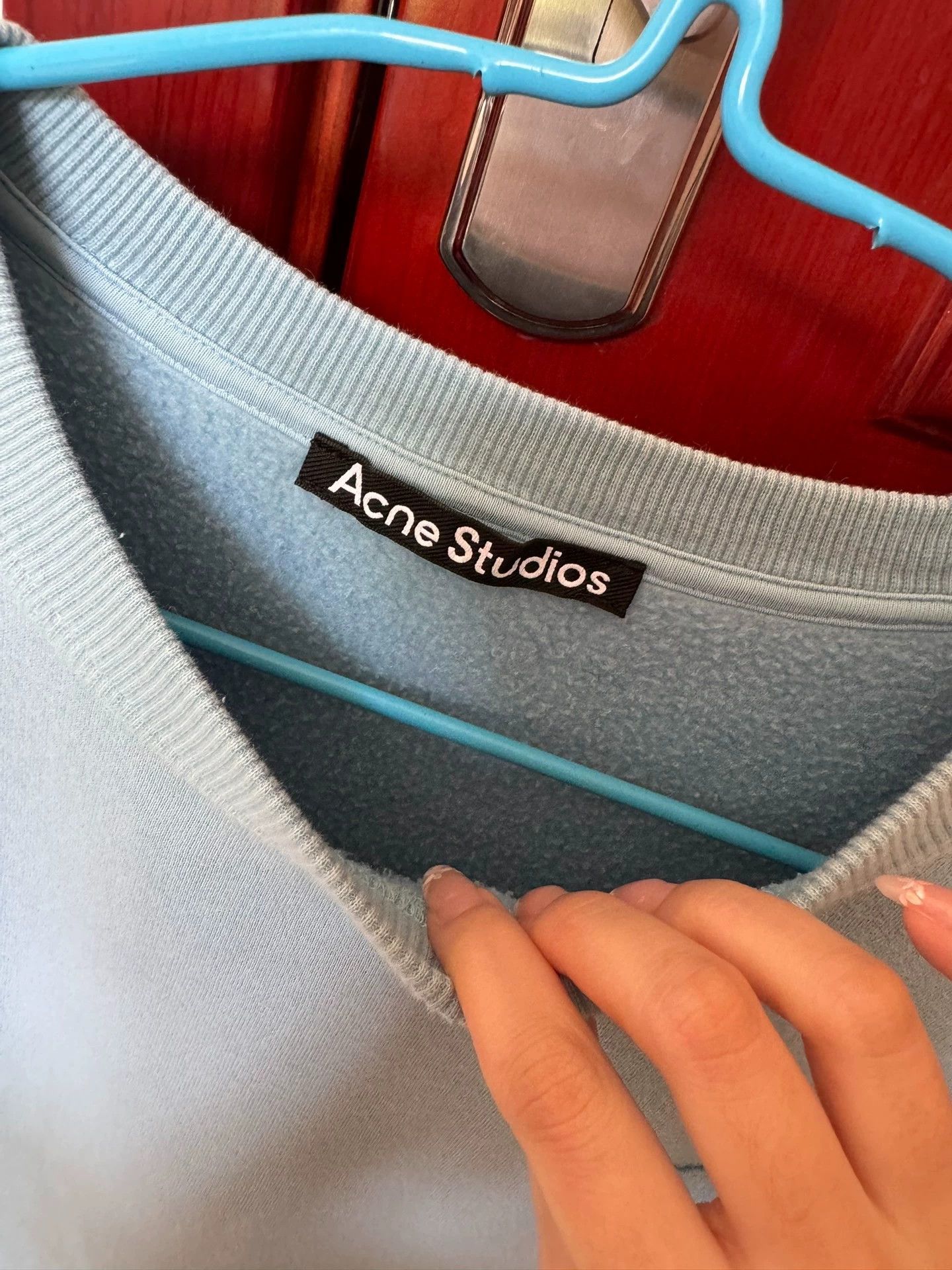 Acne Studios acne blue fleece hoodie for babies - -DMC Size US XS / EU 42 / 0 - 6 Thumbnail