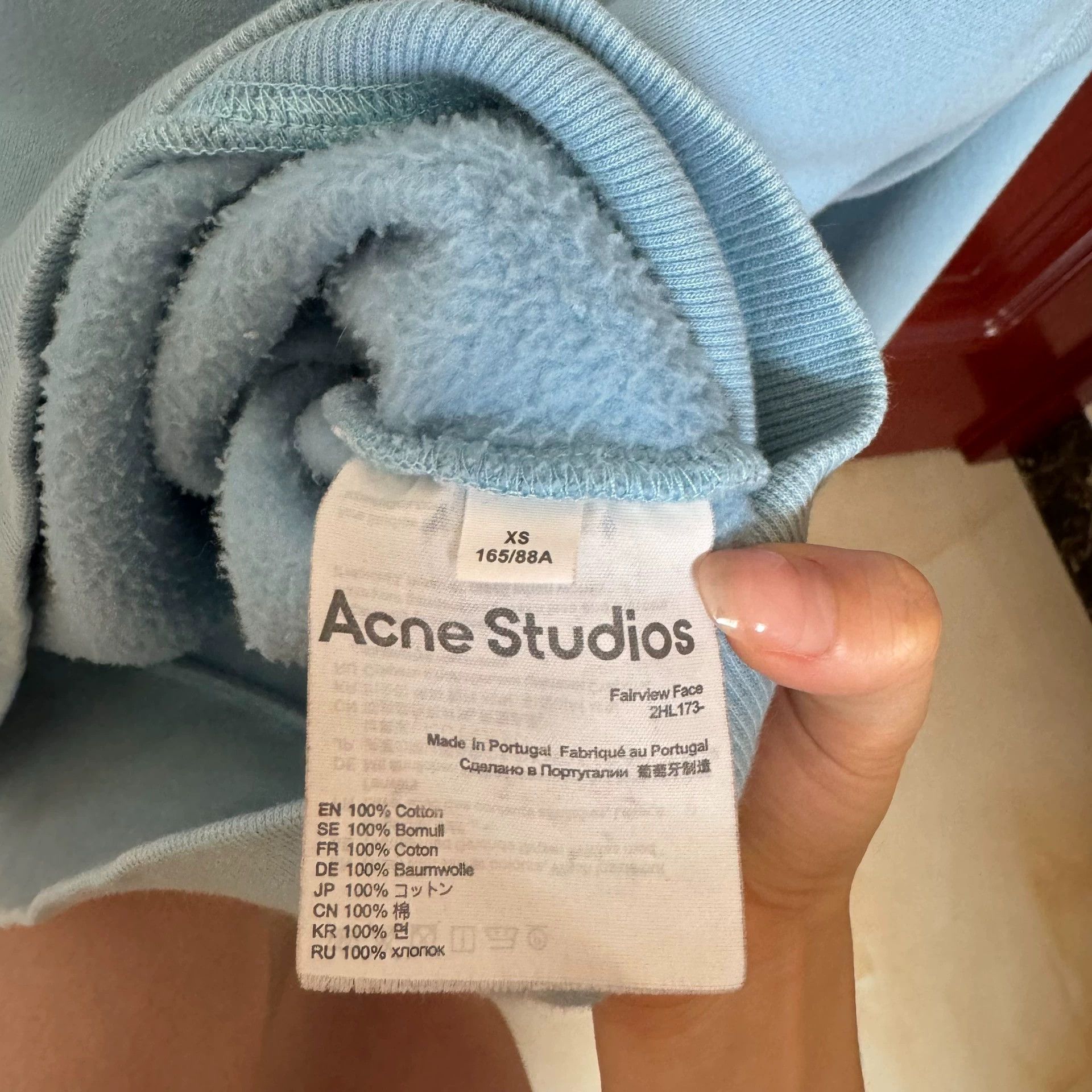 Acne Studios acne blue fleece hoodie for babies - -DMC Size US XS / EU 42 / 0 - 9 Thumbnail