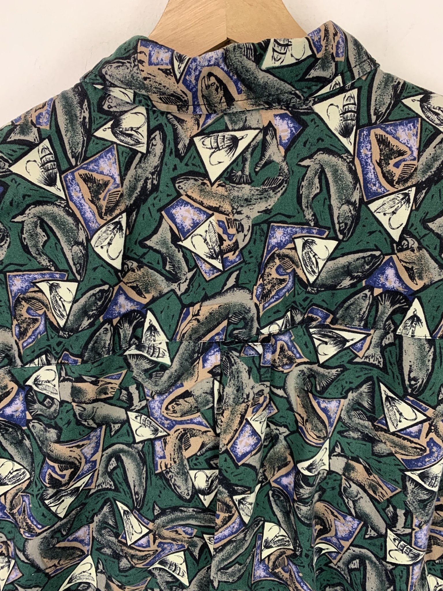 Flannel × Vintage Vintage 90s Columbia Fly Fishing Trout Button Up Shirt Size XXL Size US XXL / EU 58 / 5 - 4 Thumbnail