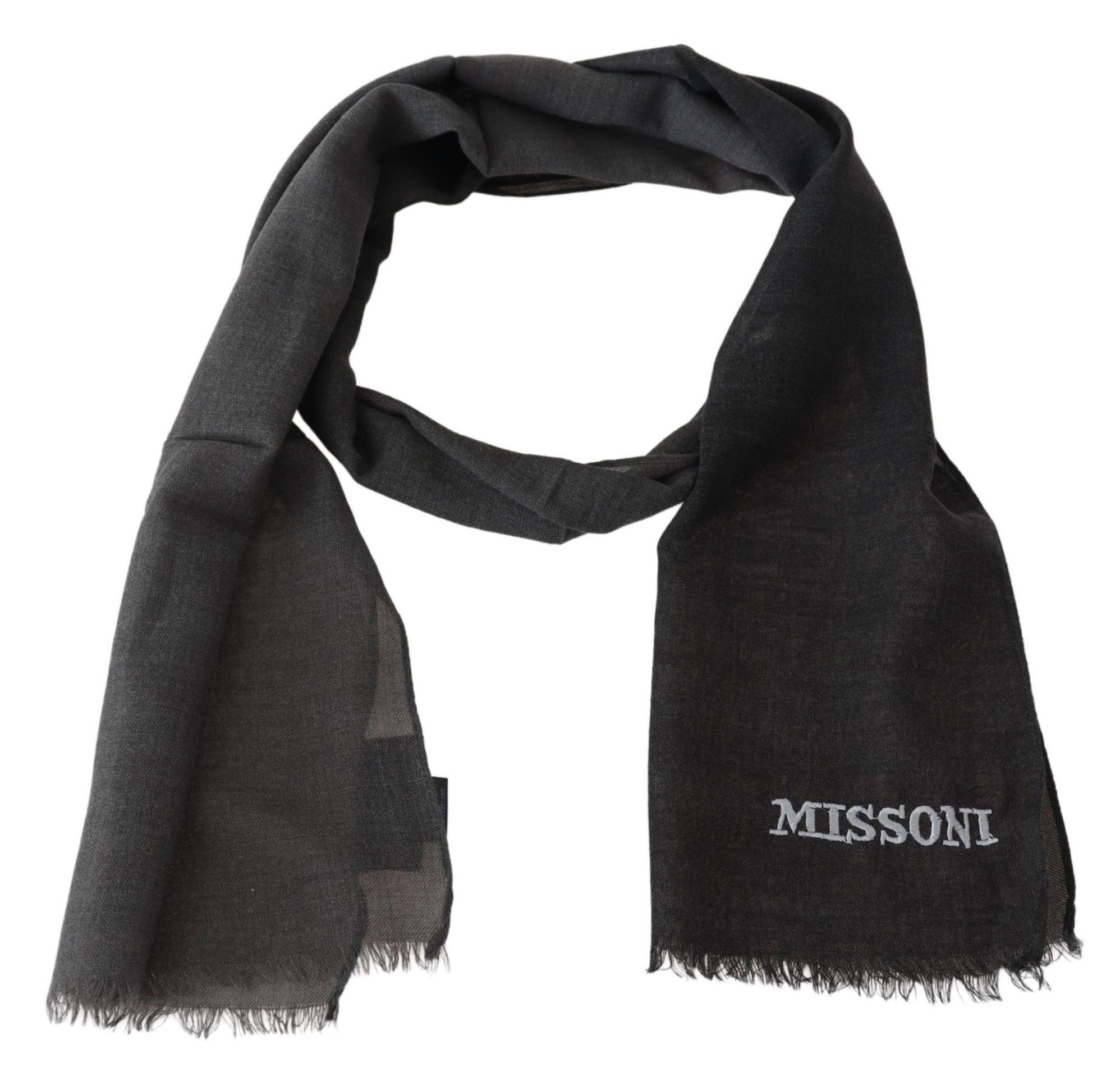 Missoni Sumptuous Wool Scarf with Men's Fringes Size ONE SIZE - 3 Thumbnail