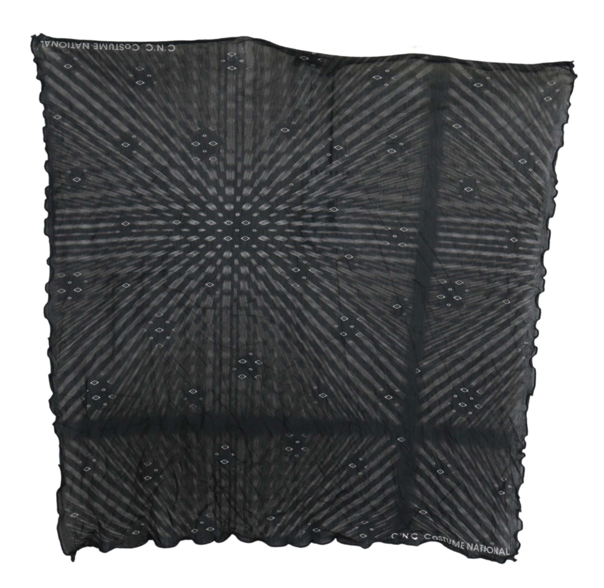 Costume National Elegant Black Striped Men's Viscose Women's Scarf Size ONE SIZE - 5 Thumbnail