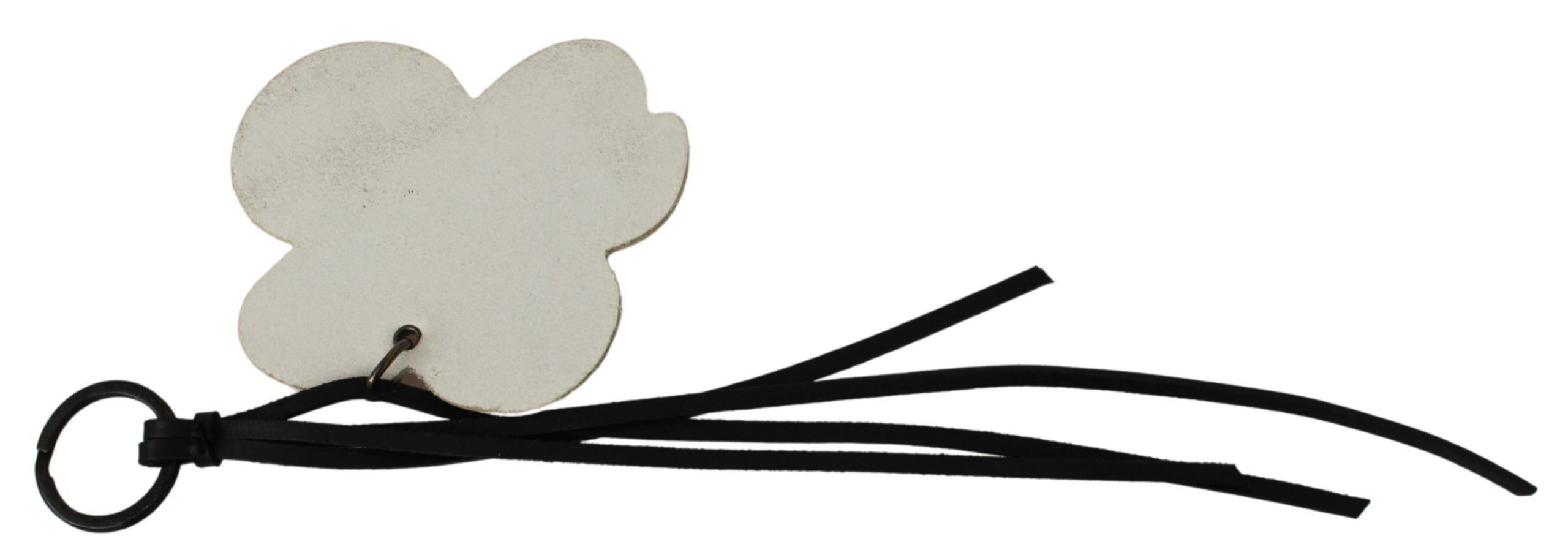 Costume National Elegant Black and White Leather Men's Keychain Size ONE SIZE - 2 Thumbnail