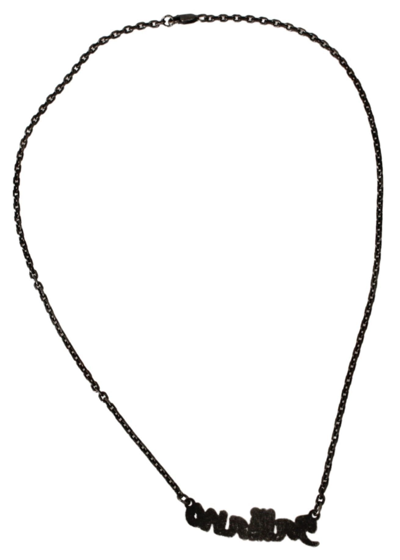 John Galliano Chic Gray Charm Necklace with Silver Women's Accents Size ONE SIZE - 5 Thumbnail