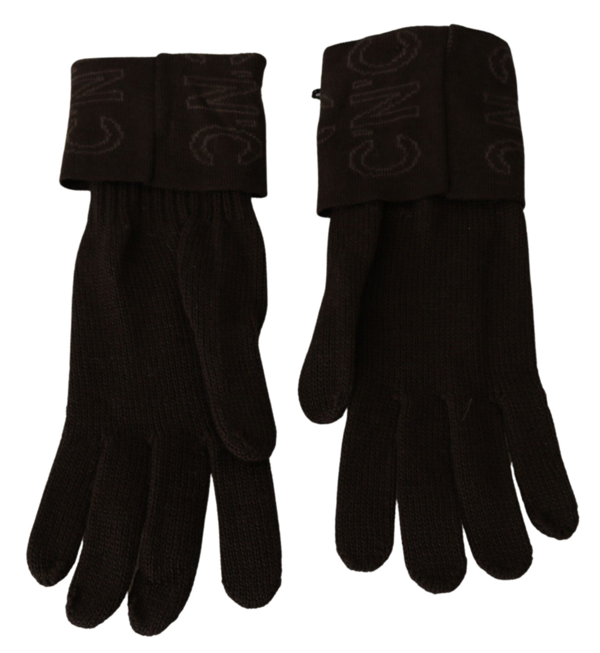 Costume National Elegant Brown Knitted Women's Gloves Size ONE SIZE - 4 Thumbnail