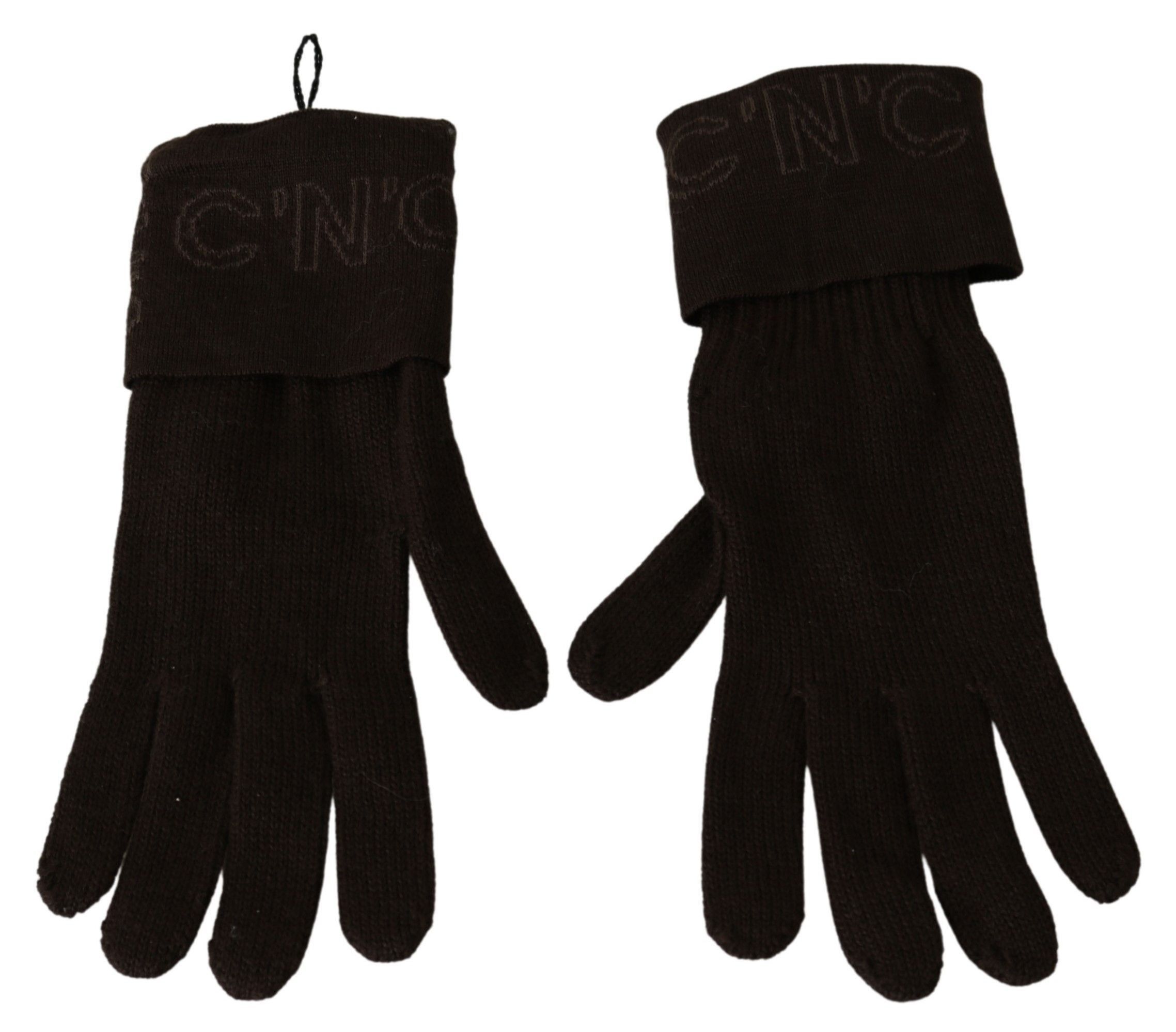Costume National Elegant Brown Knitted Women's Gloves Size ONE SIZE - 3 Thumbnail