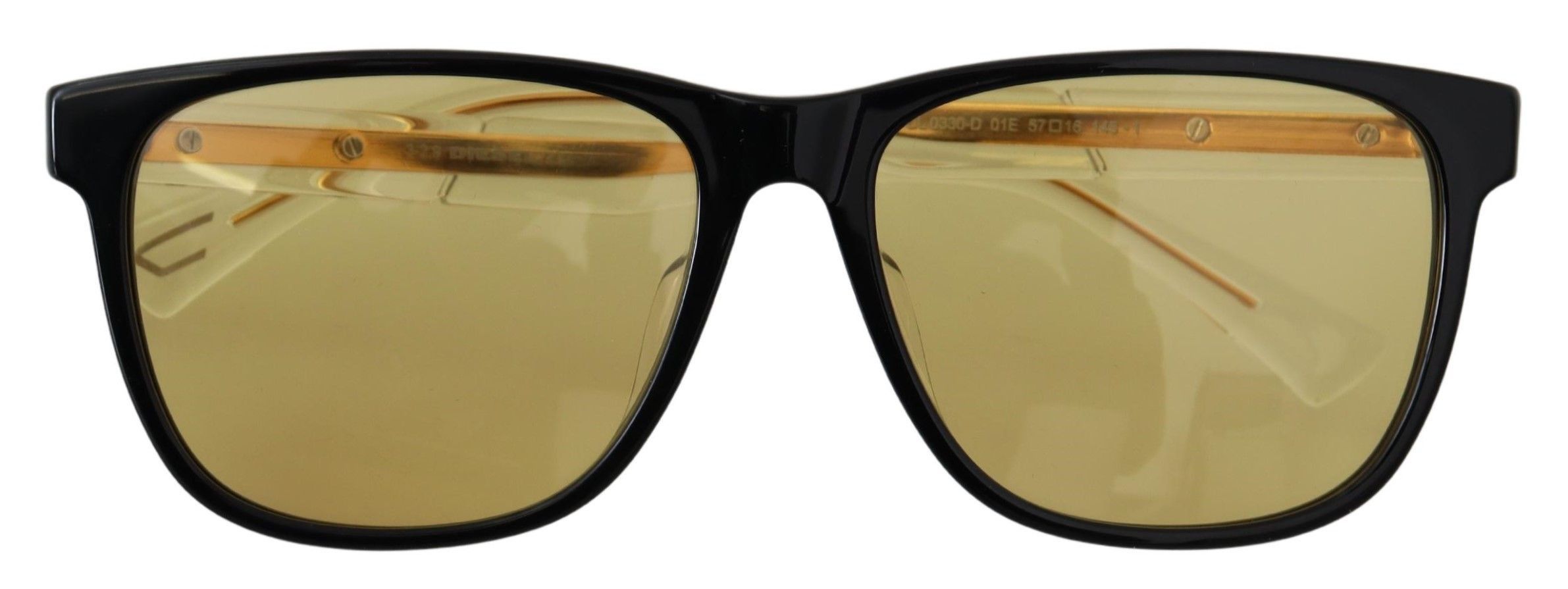 Diesel Chic Black Acetate Sunglasses with Yellow Women's Lenses Size ONE SIZE - 4 Thumbnail