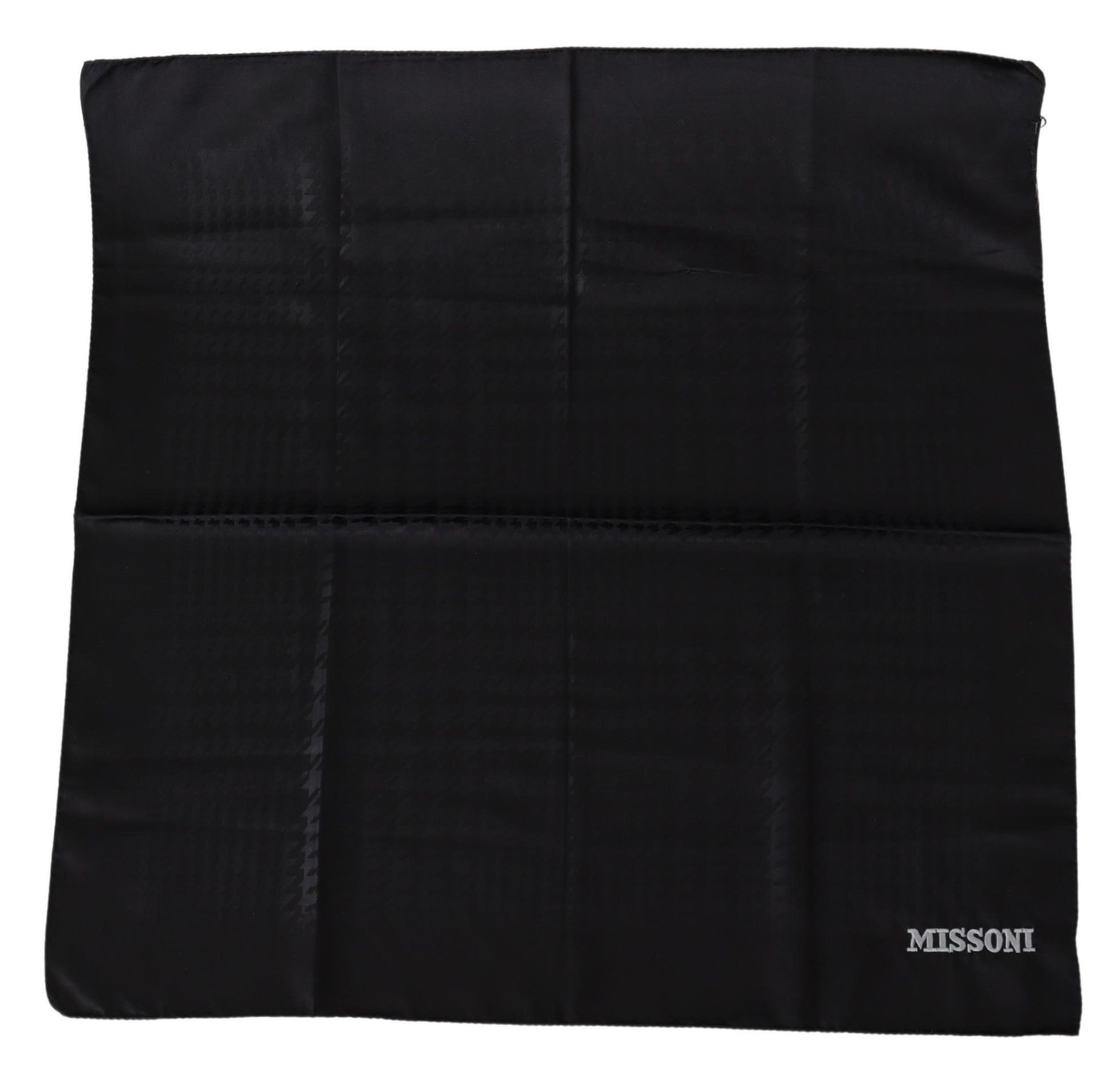 Missoni Elegant Black Wool Scarf with Logo Men's Embroidery Size ONE SIZE - 3 Thumbnail