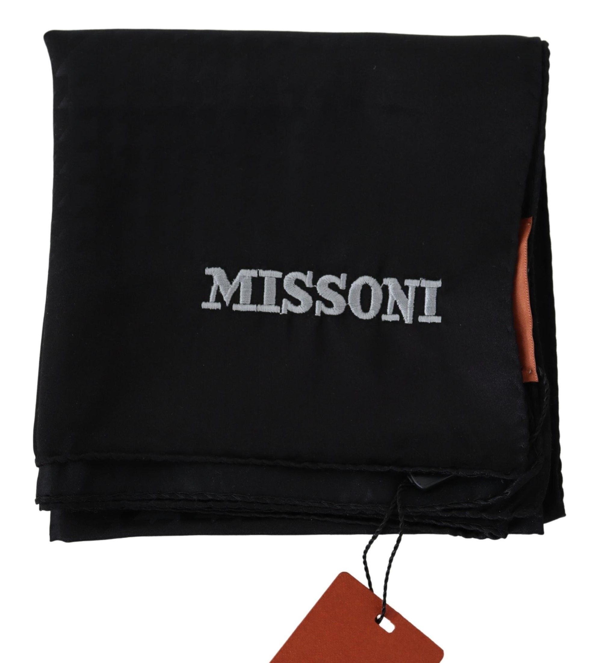 Missoni Elegant Black Wool Scarf with Logo Men's Embroidery Size ONE SIZE - 4 Thumbnail
