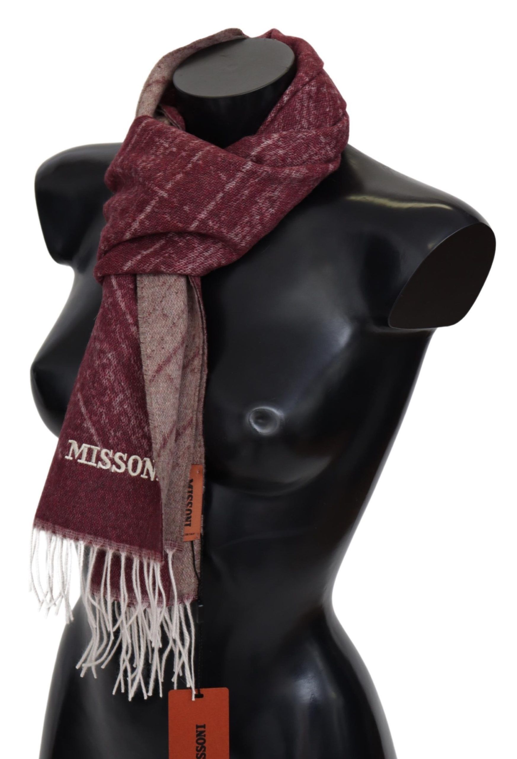 Missoni Elegant Cashmere Fringed Men's Scarf Size ONE SIZE - 2 Thumbnail