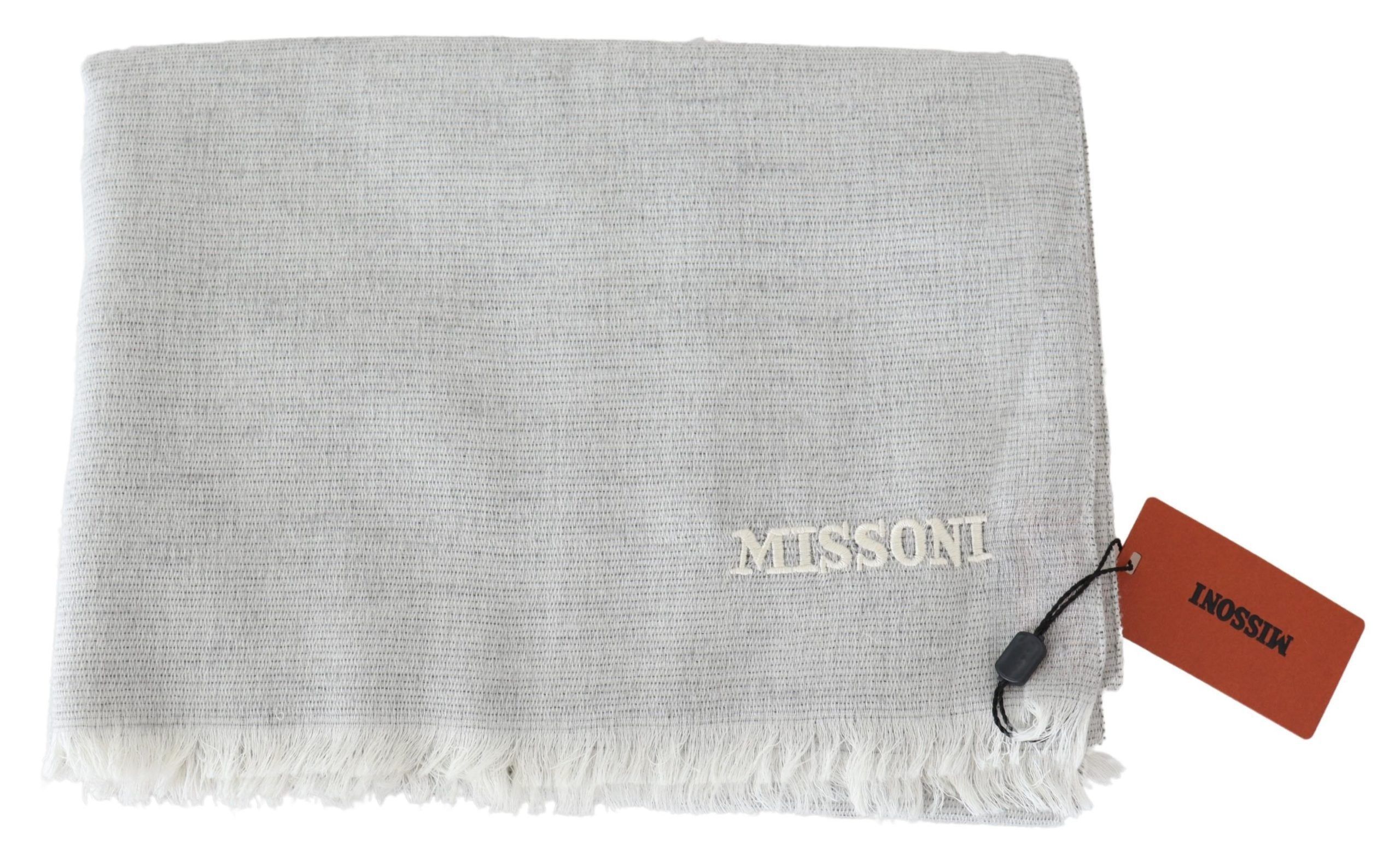 Missoni Elegant Wool Scarf with Signature Men's Embroidery Size ONE SIZE - 3 Thumbnail