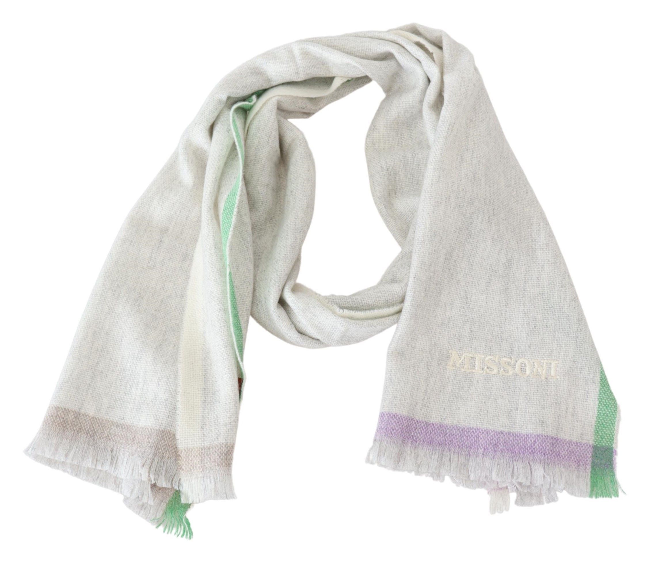 Missoni Multicolor Cashmere Line Pattern Men's Scarf Size ONE SIZE - 3 Thumbnail