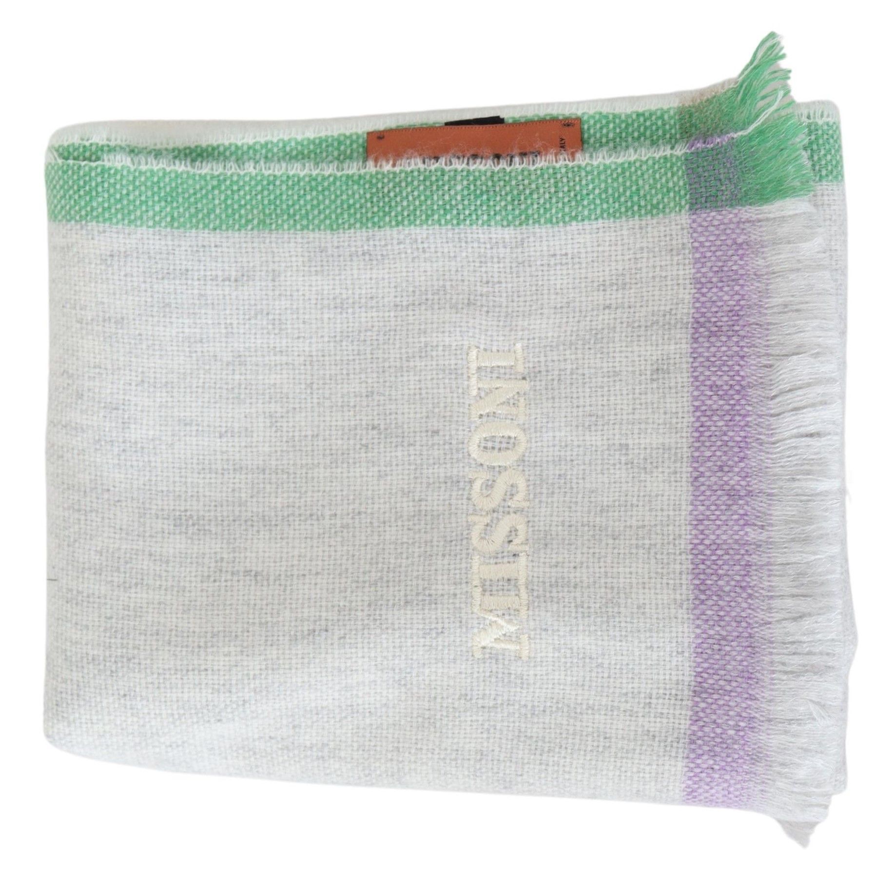 Missoni Multicolor Cashmere Line Pattern Men's Scarf Size ONE SIZE - 2 Thumbnail