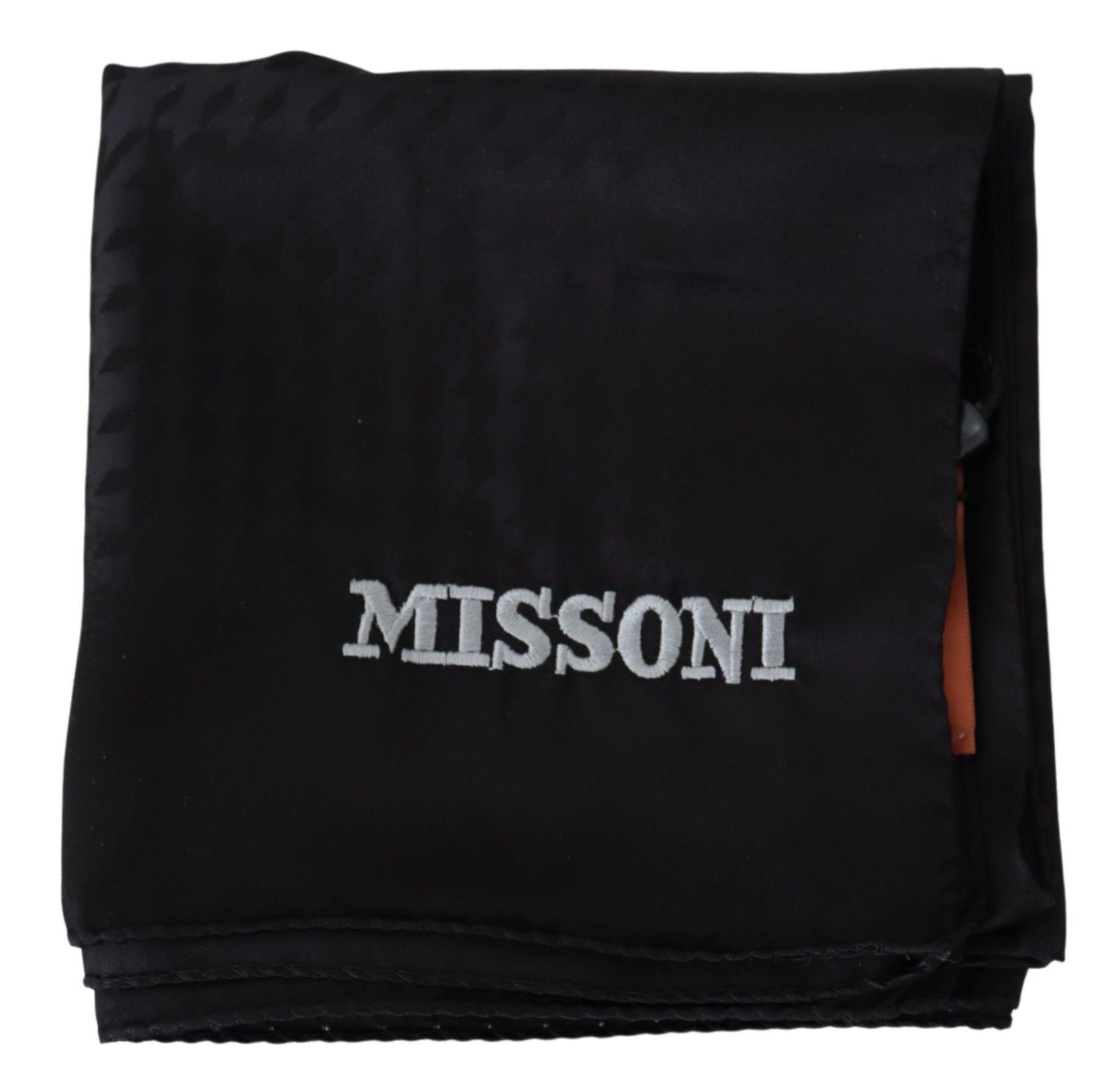 Missoni Elegant Black Wool Scarf with Embroidered Men's Logo Size ONE SIZE - 2 Thumbnail