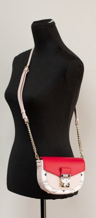 MCM Patricia Mini Firefly Red Visetos Leather Crossbody Belt Size ONE SIZE - 2 Thumbnail