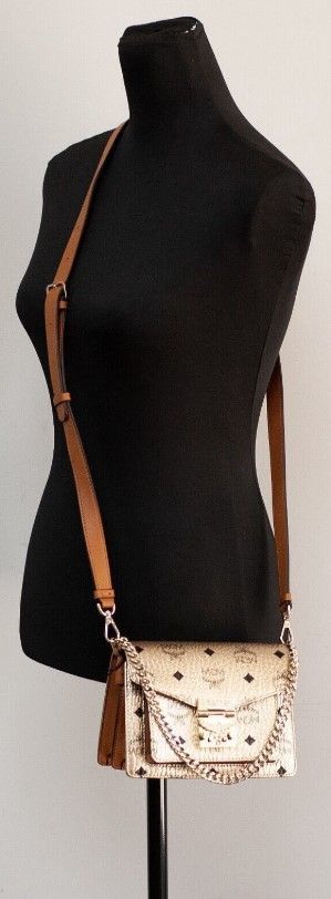 MCM Signature Berlin Gold Diamond Logo Leather Mini Flap Lock Size ONE SIZE - 2 Thumbnail
