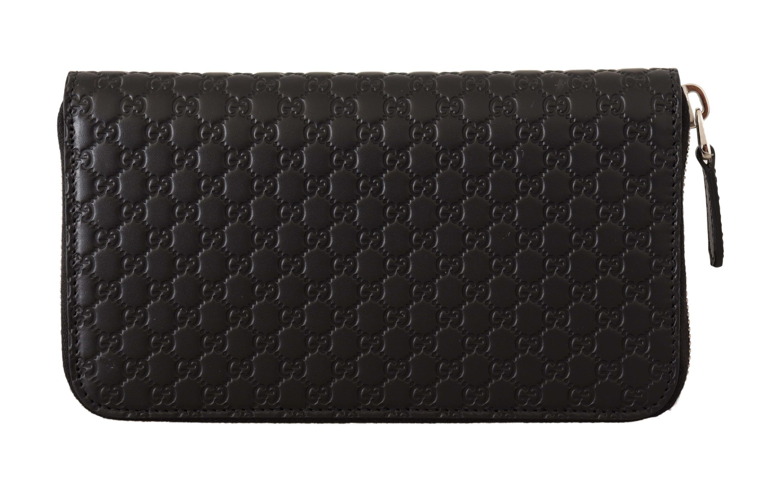 Gucci Elegant Black Leather Zip-Around Women's Wallet Size ONE SIZE - 5 Thumbnail