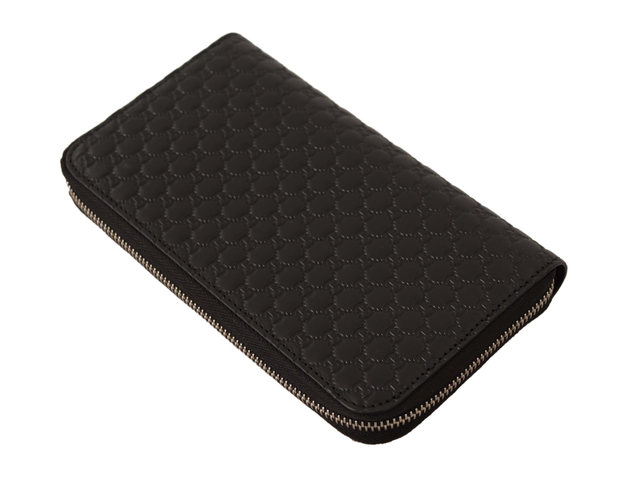 Gucci Elegant Black Leather Zip-Around Women's Wallet Size ONE SIZE - 3 Thumbnail