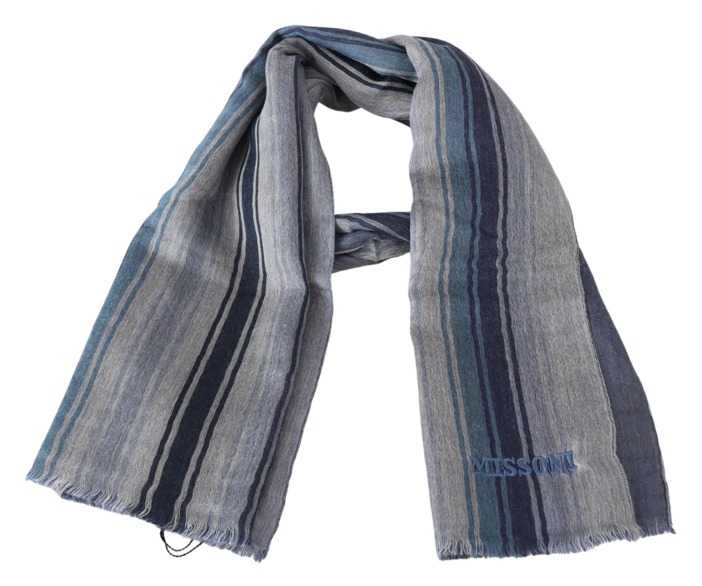 Missoni Elegant Multicolor Wool Scarf with Logo Men's Embroidery Size ONE SIZE - 3 Thumbnail