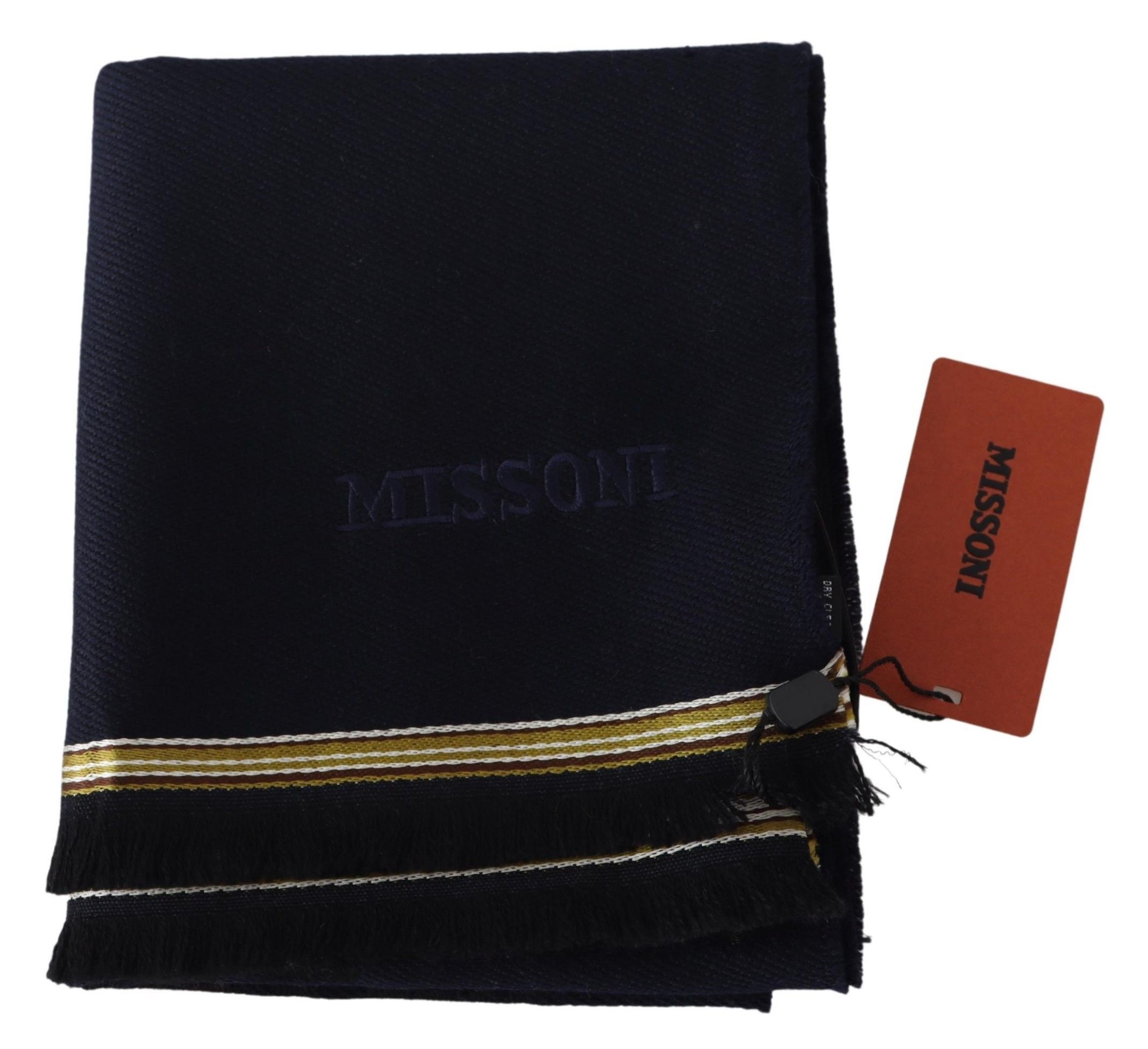 Missoni Elegant Unisex Wool Scarf with Embroidered Men's Logo Size ONE SIZE - 4 Thumbnail