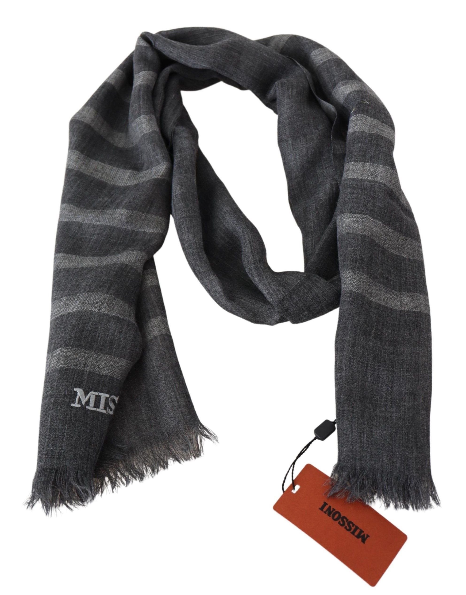 Missoni Elegant Unisex Wool Scarf with Logo Men's Embroidery Size ONE SIZE - 3 Thumbnail