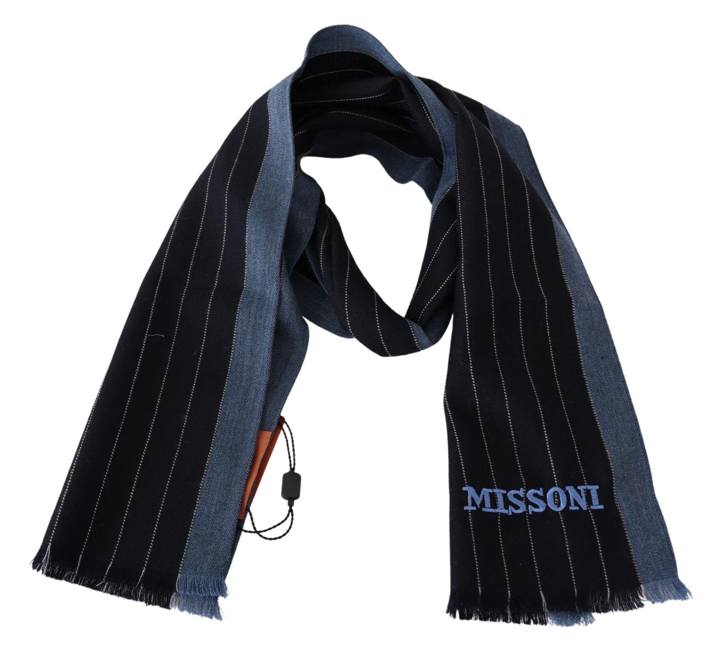Missoni Chic Striped Wool-Silk Unisex Men's Scarf Size ONE SIZE - 3 Thumbnail
