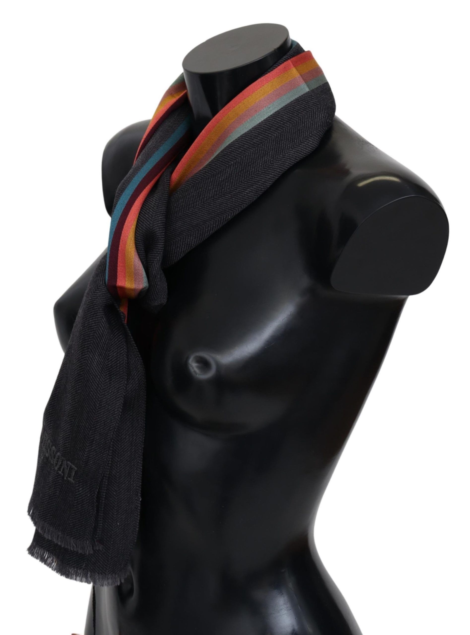 Missoni Elegant Wool-Silk Blend Striped Men's Scarf Size ONE SIZE - 2 Thumbnail