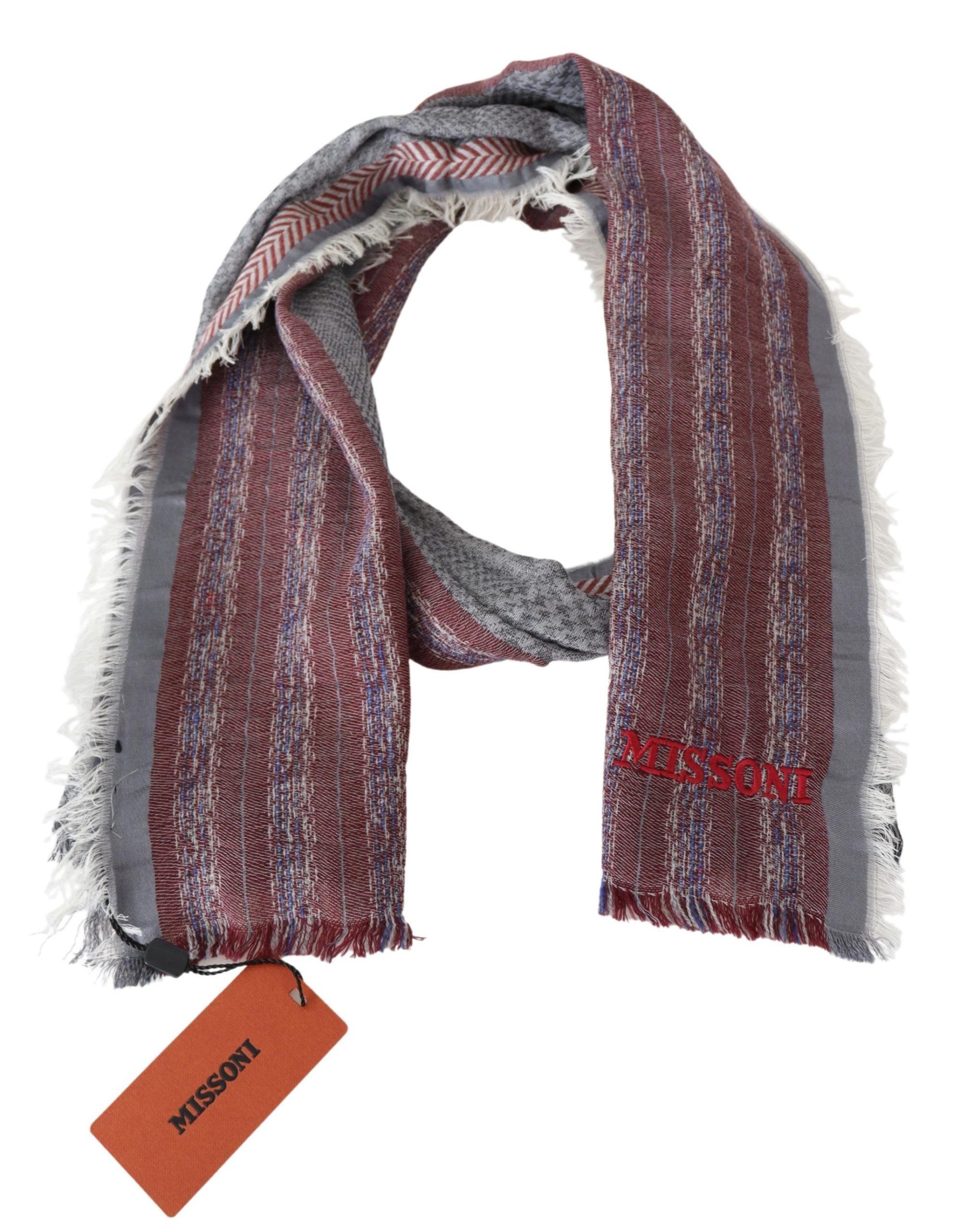Missoni Chic Multicolor Wool Blend Designer Men's Scarf Size ONE SIZE - 3 Thumbnail
