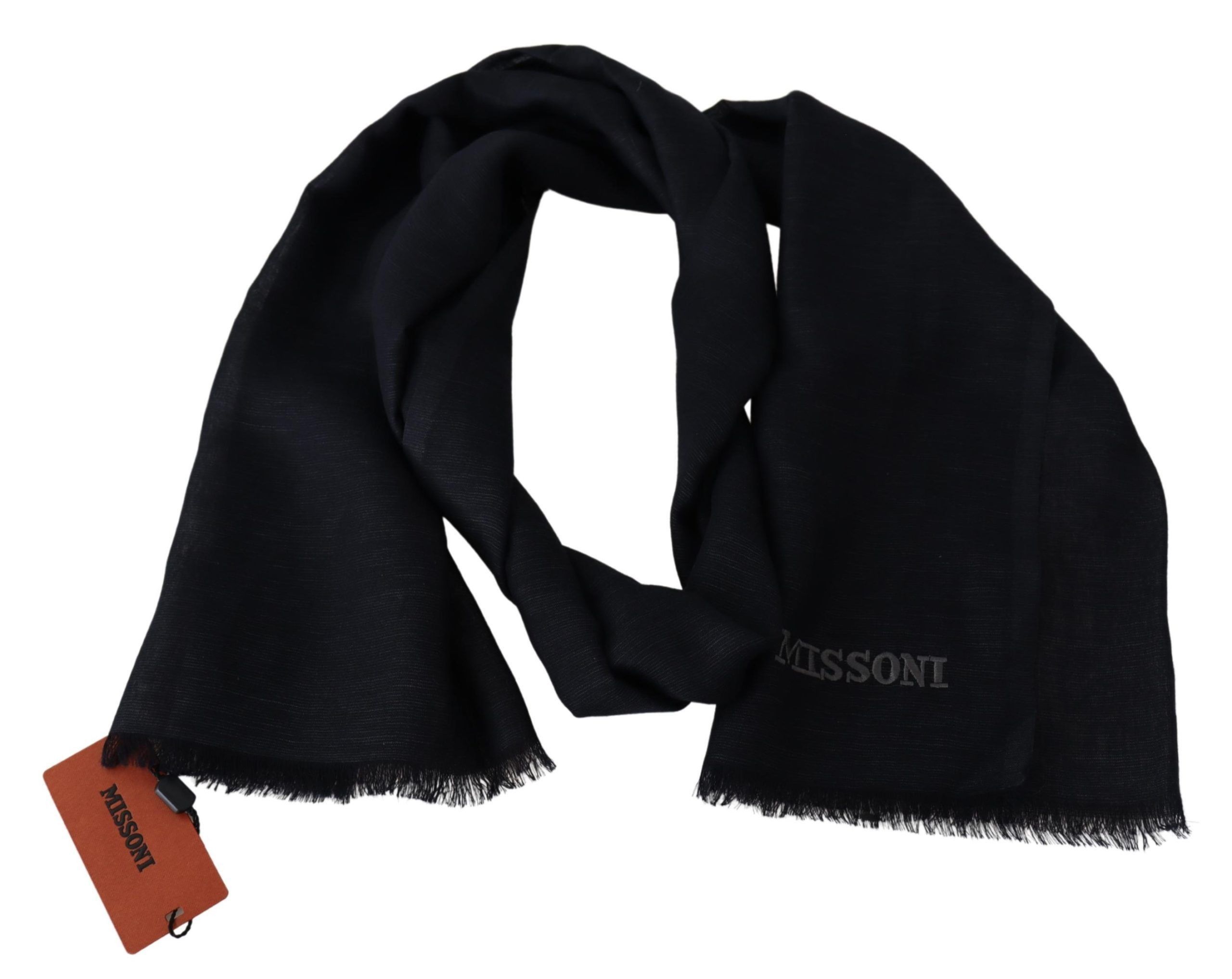 Missoni Elegant Unisex Wool Scarf with Fringes and Men's Logo Size ONE SIZE - 3 Thumbnail