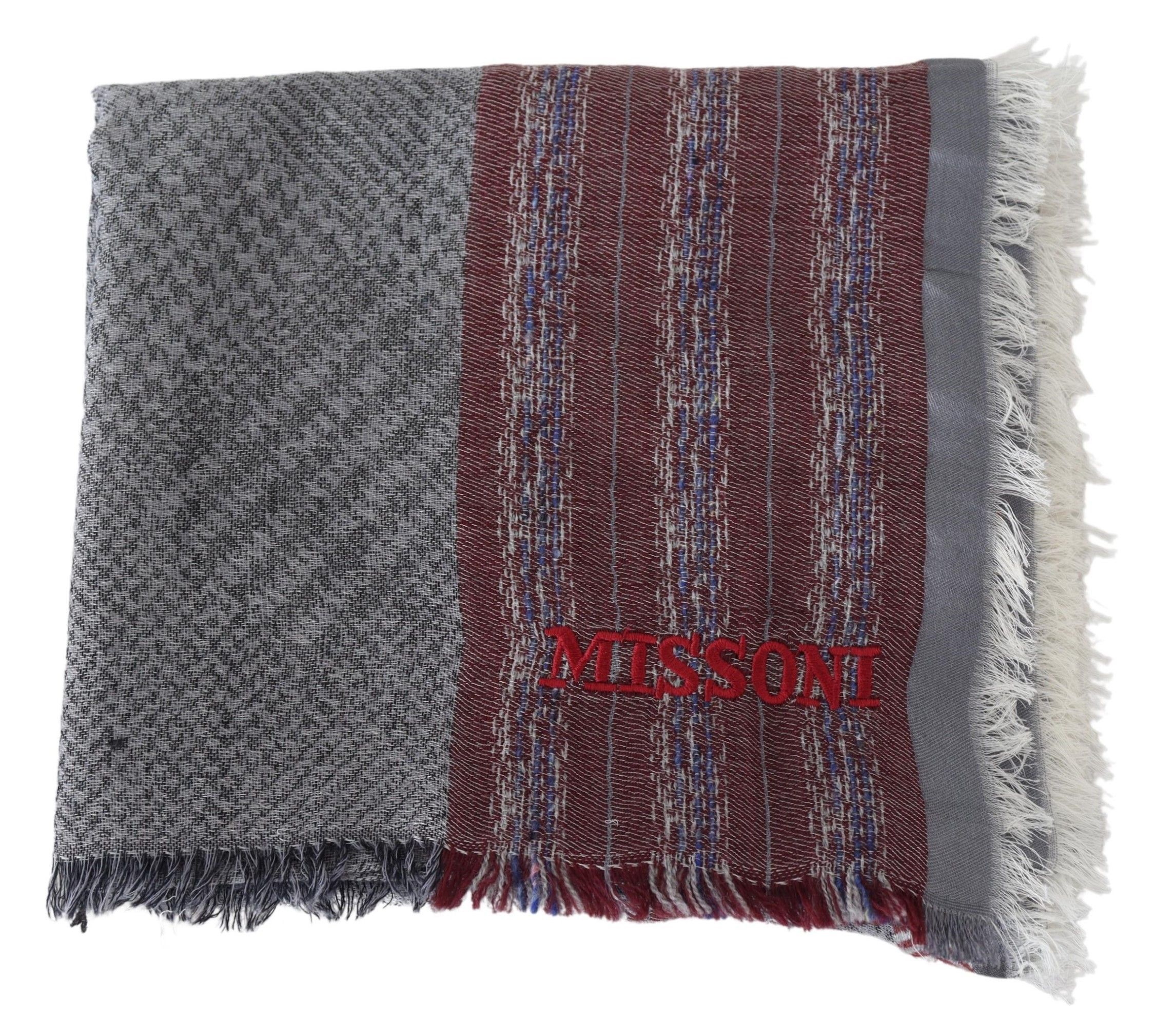 Missoni Elegant Wool Striped Logo Men's Scarf Size ONE SIZE - 2 Thumbnail